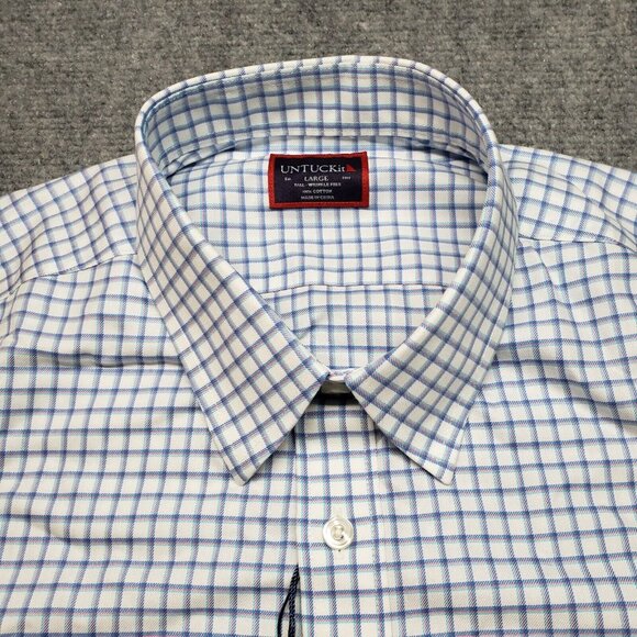 UNTUCKit Delaney WF Shirt Mens LT Tall Regular Multicolor Check Button Up New - Picture 2 of 10